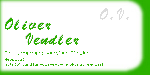 oliver vendler business card